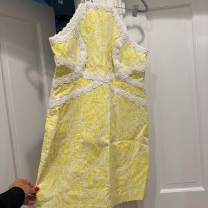 Lilly Pulitzer Yellow and White Mini Dress